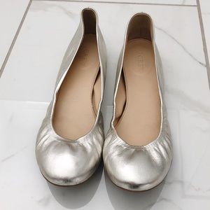Jcrew cece metallic flat size 7